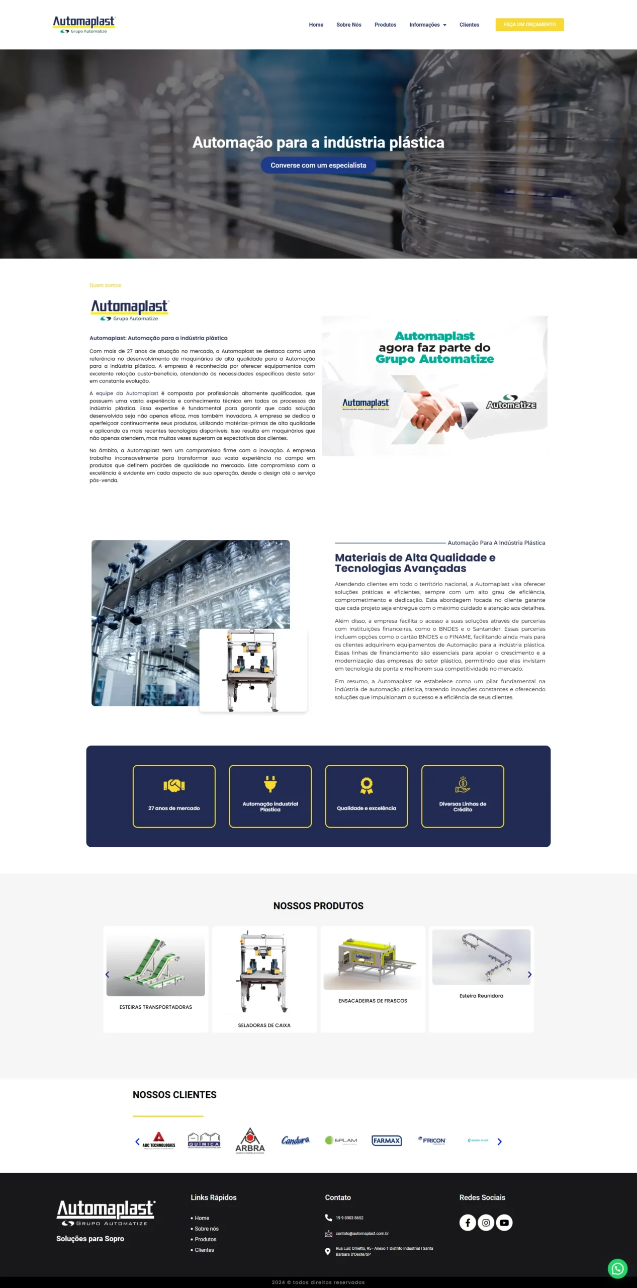 Screenshot de automaplast.com.br