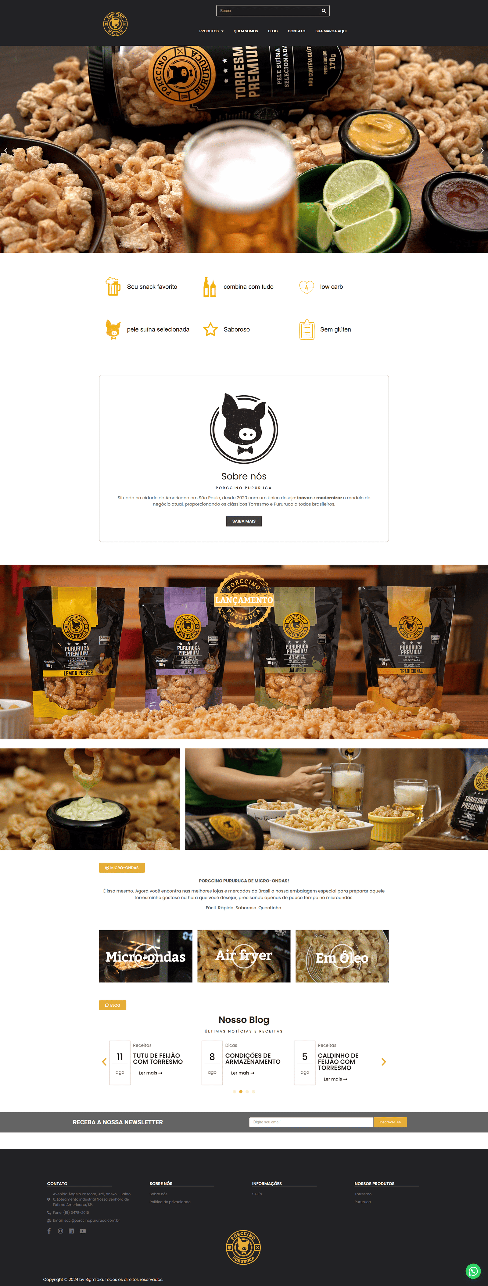 Screenshot de porccino.com.br